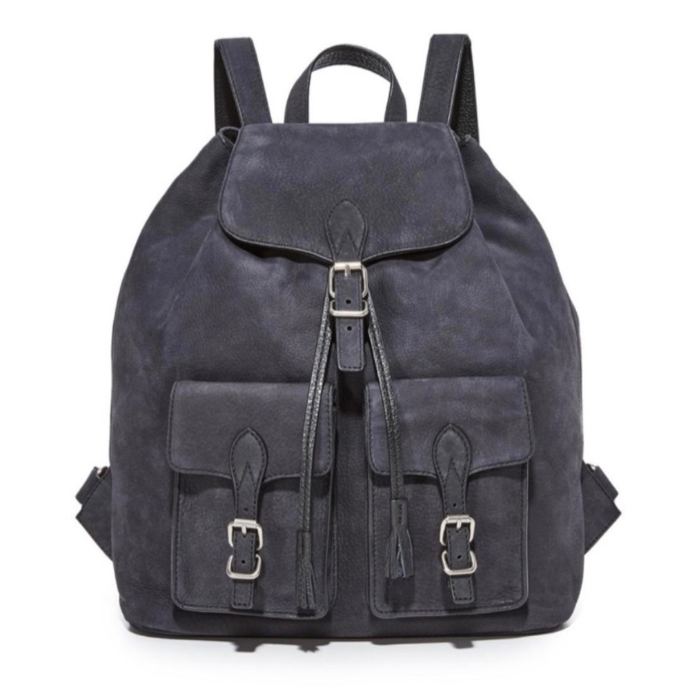 Rebecca Minkoff Leather Black Pebble Drawstring Backpack Purse “Alice” - Picture 11 of 13